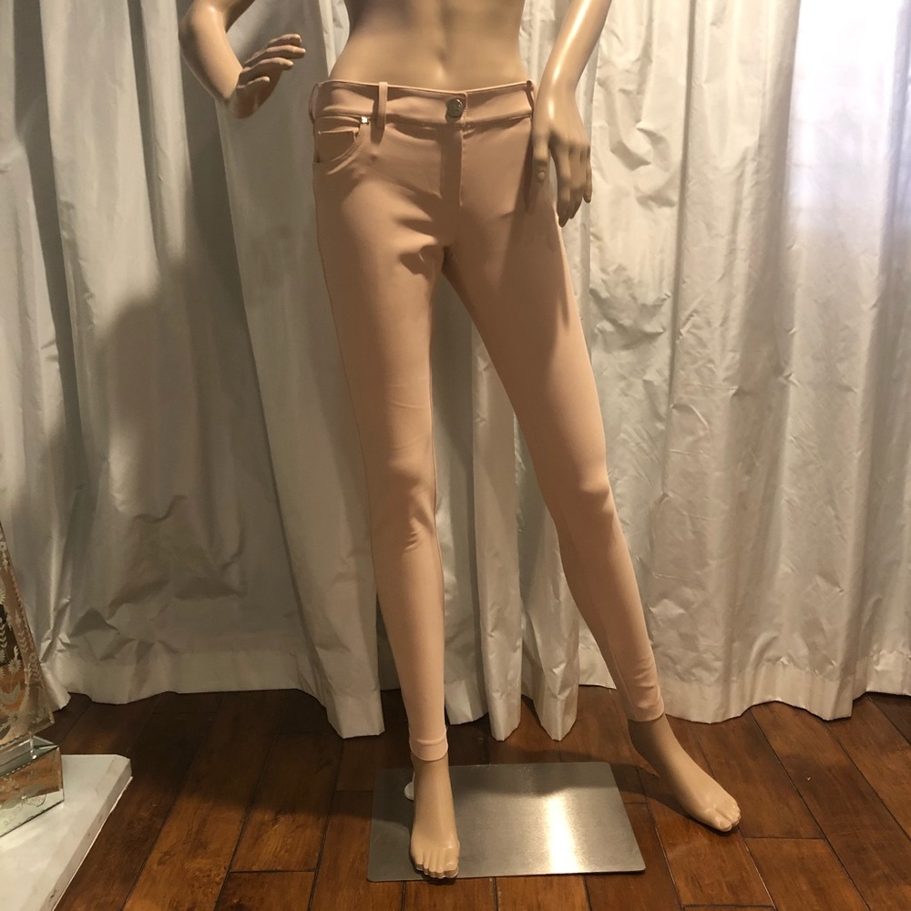 Skinny High-Rise Stretch Pants in Blush Pink - Picture 1 of 6
